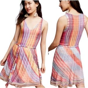 Anthropologie Cecilia Prada Reverie Rainbow Flare Sweater Dress Size XS